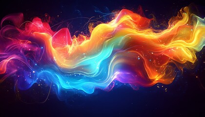 Obraz premium Creative brain illustration with vibrant digital lines and connections, neural network symbols, data processing, modern and colorful technology design
