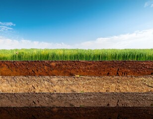 soil section with different layers