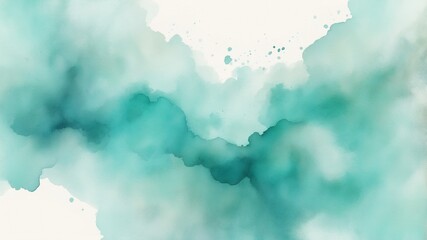 Soft aqua blue watercolor texture with abstract and calming pastel design  