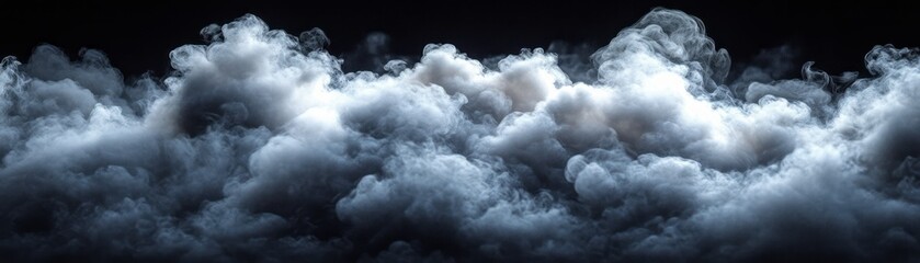 A striking display of dark clouds filled with soft light, enhancing the ominous vibe