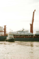 cargo ships in port