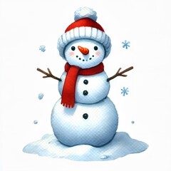 snowman in the snow
