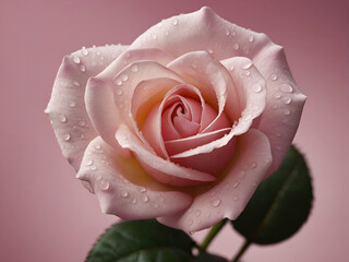 High-Resolution Close-Up of a Pink Rose A Stunning Floral Wallpaper Background with Soft Petals