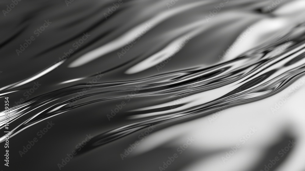 Aufkleber reflective water patterns abstract art fluid dynamics modern studio close-up aesthetic composition
