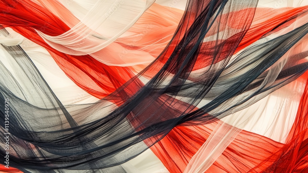 Fototapete contrasting colors and textured layers dynamic abstract diagonal lines in vibrant contemporary art