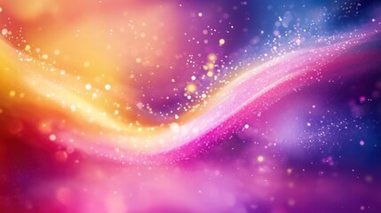 Fototapeta premium A vibrant abstract background with flowing colors and sparkling effects.