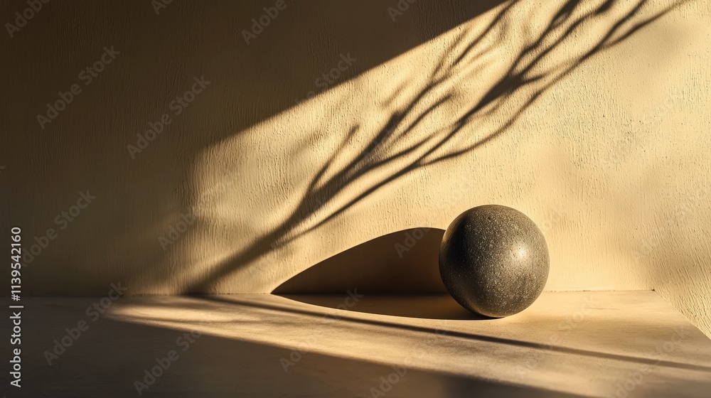 Poster shadow play an ordinary object creates symbolic shapes indoor setting still life photography soft li