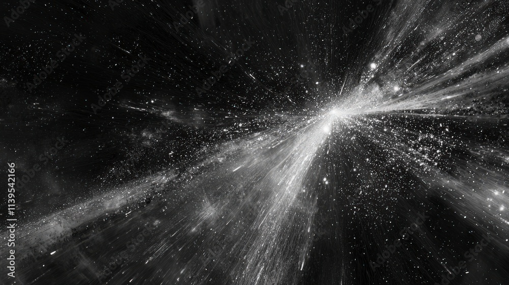 Aufkleber cosmic event radiant explosion in space digital art galactic vastness abstract perspective celestial