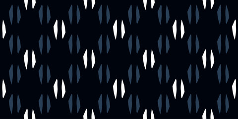 Simple geometric pattern abstract diamond shapes motif minimal background. Small triangle elements modern fabric design textile swatch ladies dress, man shirt all over print block.