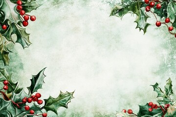 A blank paper with christmas border frame