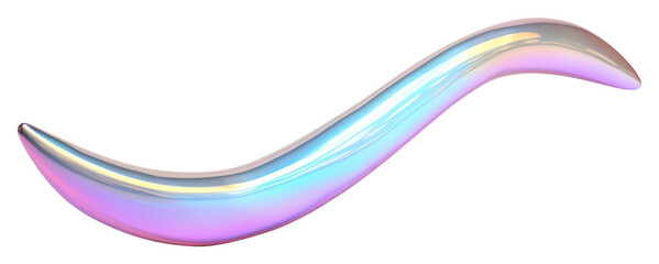 Obraz premium PNG Boomerang iridescent white background abstract graphics.