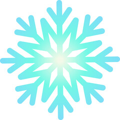 Beautiful gradient snowflake vector pattern.