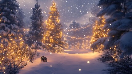 Fototapeta premium Snow-covered landscape Winter landscape background, Snowy background, Christmas scene, Holiday background, Winter wonderland, Snowfall background, Festive landscape, Christmas snow, Winter backdrop