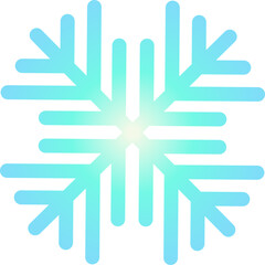 Beautiful gradient snowflake vector pattern.