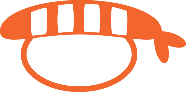 sushi shimp japanese food icon