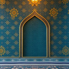 vintage background with golden frame