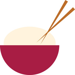 rice japanese food illustration