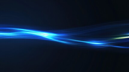 Abstract blue light waves on a dark background, conveying a sense of motion and energy.