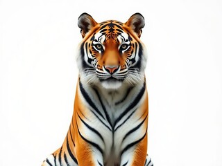 Close up of tiger face. Portrait of tiger face. Tigers face 