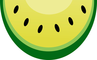 watermelon slice isolated on white