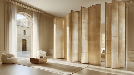 Obraz premium Modern room divider in elegant space.