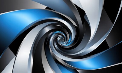 Abstract Blue Swirl Pattern