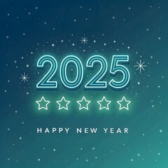 Happy new year 2025 social media post