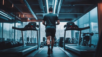 Obraz premium Strength and Endurance, Push Your Limits, Powerful Training Session, Fitness Focused