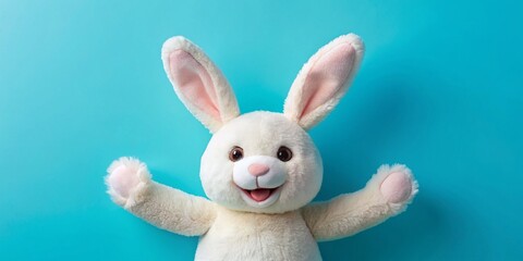 Cute Stuffed Bunny, Easter, Spring Festival, AI Photo