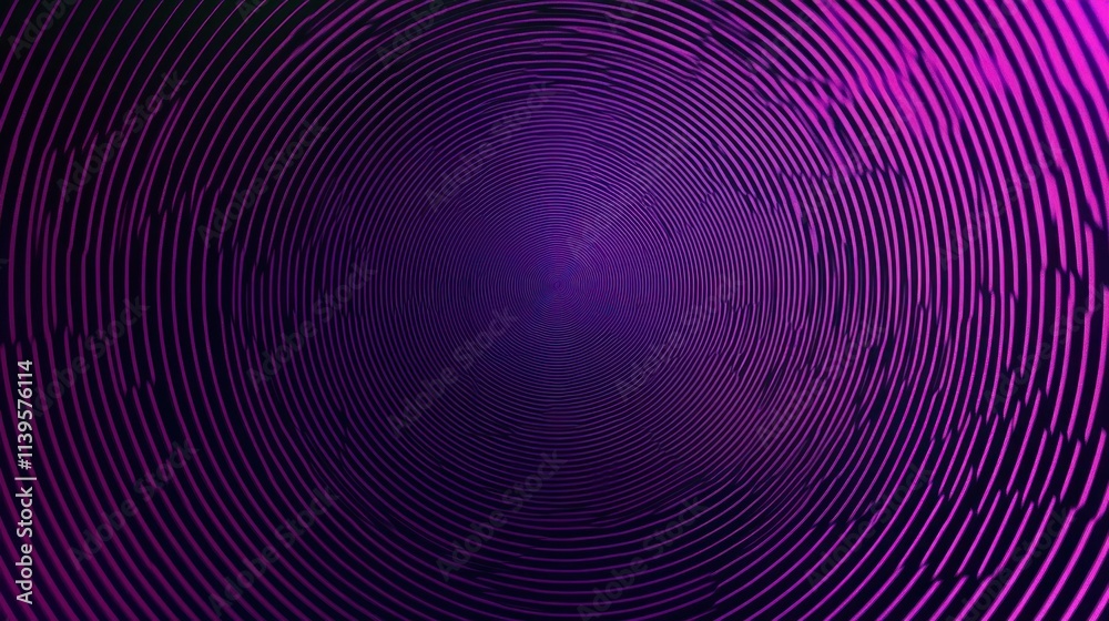 Poster abstract spiral pattern in purple tones, creating a hypnotic visual effect.