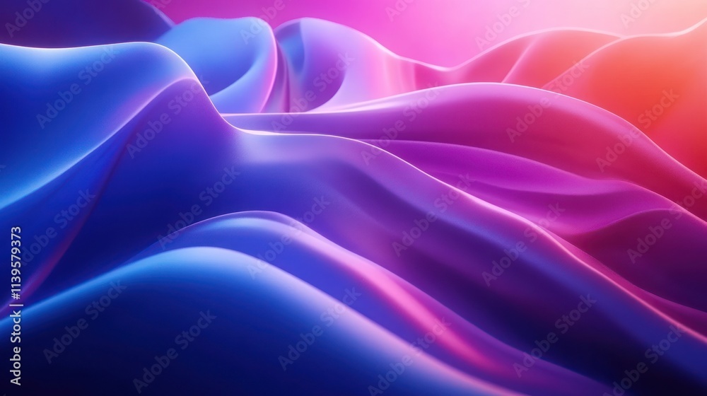 Poster Abstract waves in vibrant colors create a dynamic, fluid visual experience.