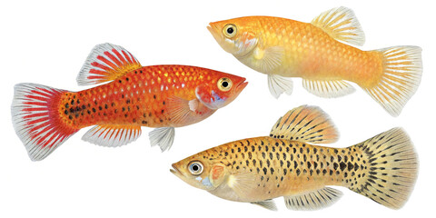 Mollies Fish Various Views