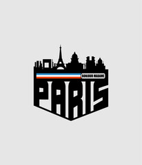 Bonjour Madame Paris . Typography graphic print, Abstract fashion drawing for t-shir vector illustration. © goank graphic
