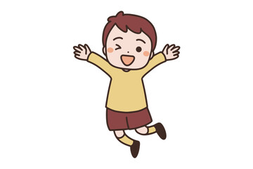 ジャンプする男の子