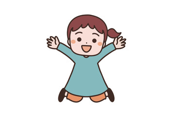 ジャンプする女の子