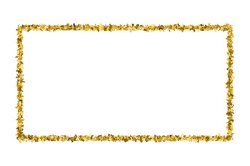 Frame gold picture on transparent backdrop. Photo frame. Antique border empty. Art vintage background. Old golden decoration. PNG format.