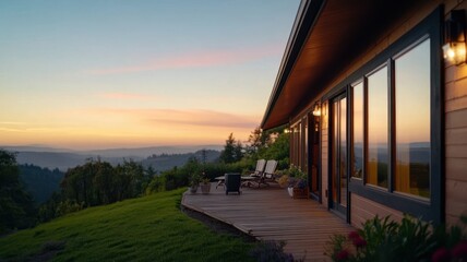 Fototapeta premium Breathtaking sunset casting vibrant hues, inspiring tranquility and reflection in nature's beauty.