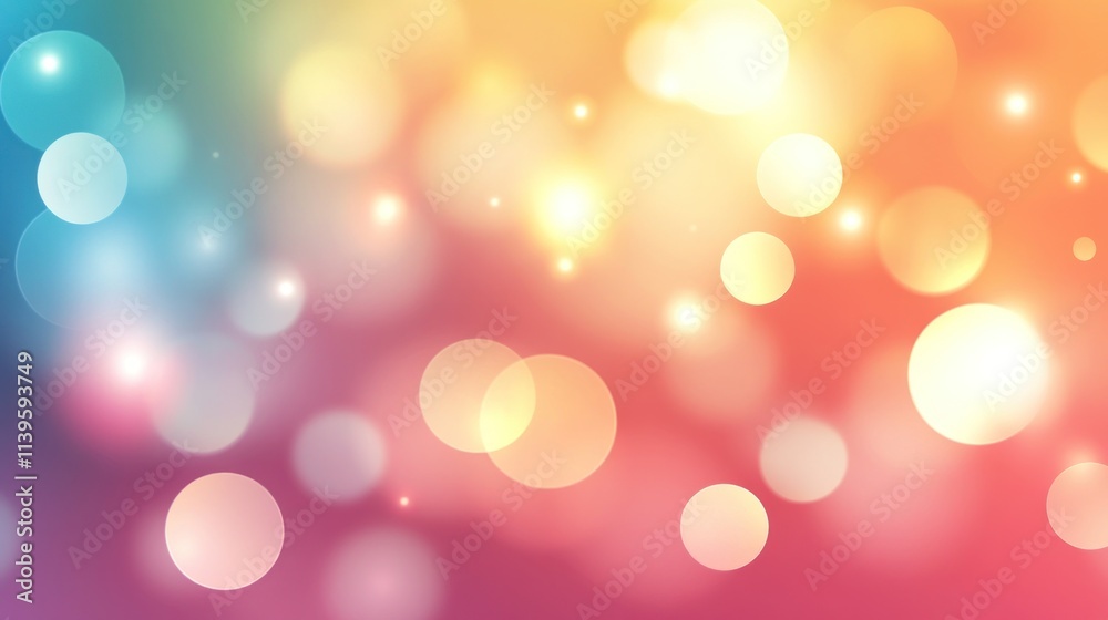 Poster Colorful bokeh background with soft lights for design and decoration.