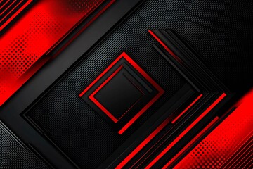 Dynamic technology-inspired abstract background with sharp red, black, and silver lines, creating a sleek and futuristic digital design.