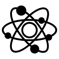 Atom Glyph Icon