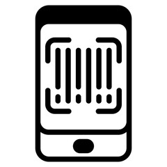 Barcode scanner app Glyph Icon