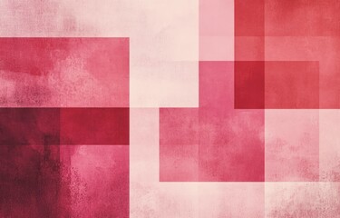 Abstract Red and Pink Geometric Square Pattern Design