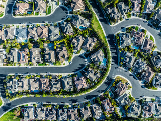 Luxury Homes and Golf Course Landscape in Huntington Beach