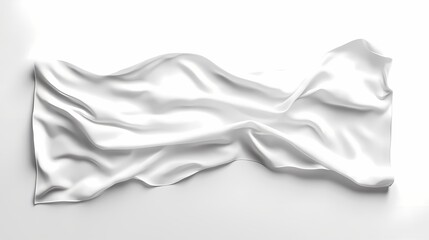 Elegant and Soft White Fabric with Subtle Waves and Creases on a Minimalist Background Ideal for Backgrounds, Textures, and Creative Projects