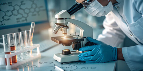 Microscope Research in Laboratory