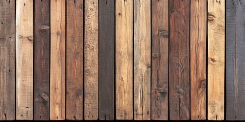 A high-resolution image of rustic wooden planks in various shades of brown,