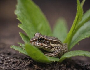 Obraz premium beautiful toad close up, realistic illustration