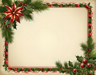 Christmas card with space for wishes