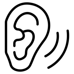 Ears Line Icon