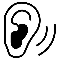 Ears Glyph Icon